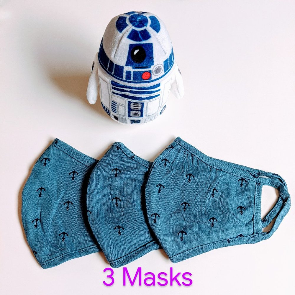 Set 3 Antibacterial Cotton Masks, anchor design
